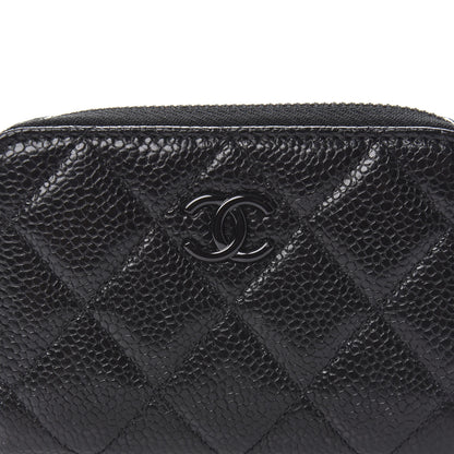 Chanel Caviar Quilted Incognito Zip Coin Purse Black 8 of 9