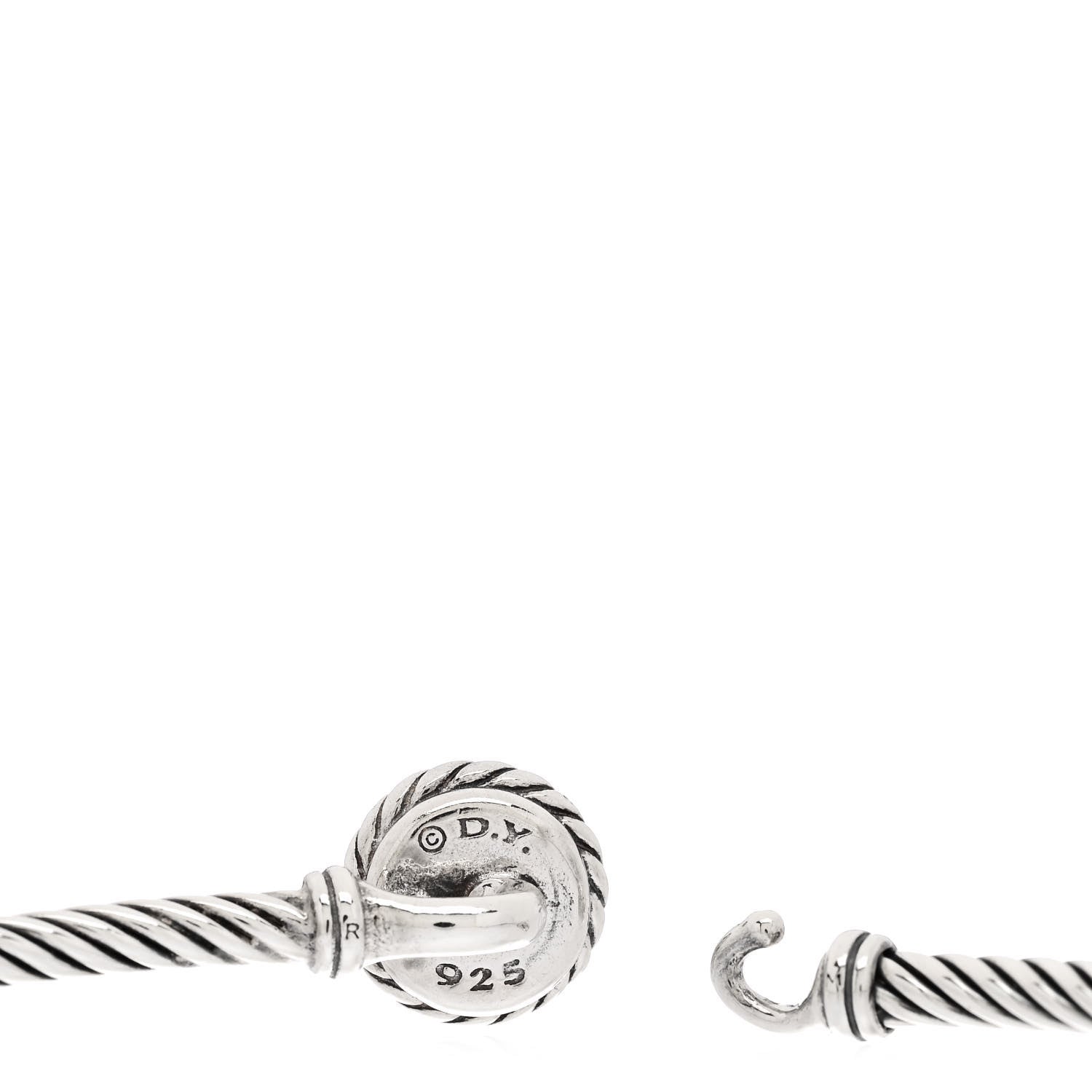 David Yurman Sterling Silver Pearl 3mm Chatelaine Bracelet 3 of 3