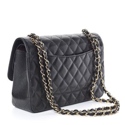 Chanel Caviar Quilted Jumbo Double Flap Black 3 of 10