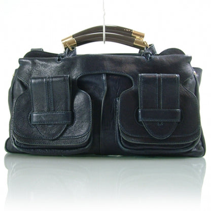 Chloe Lambskin Saskia Satchel Navy 1 of 11