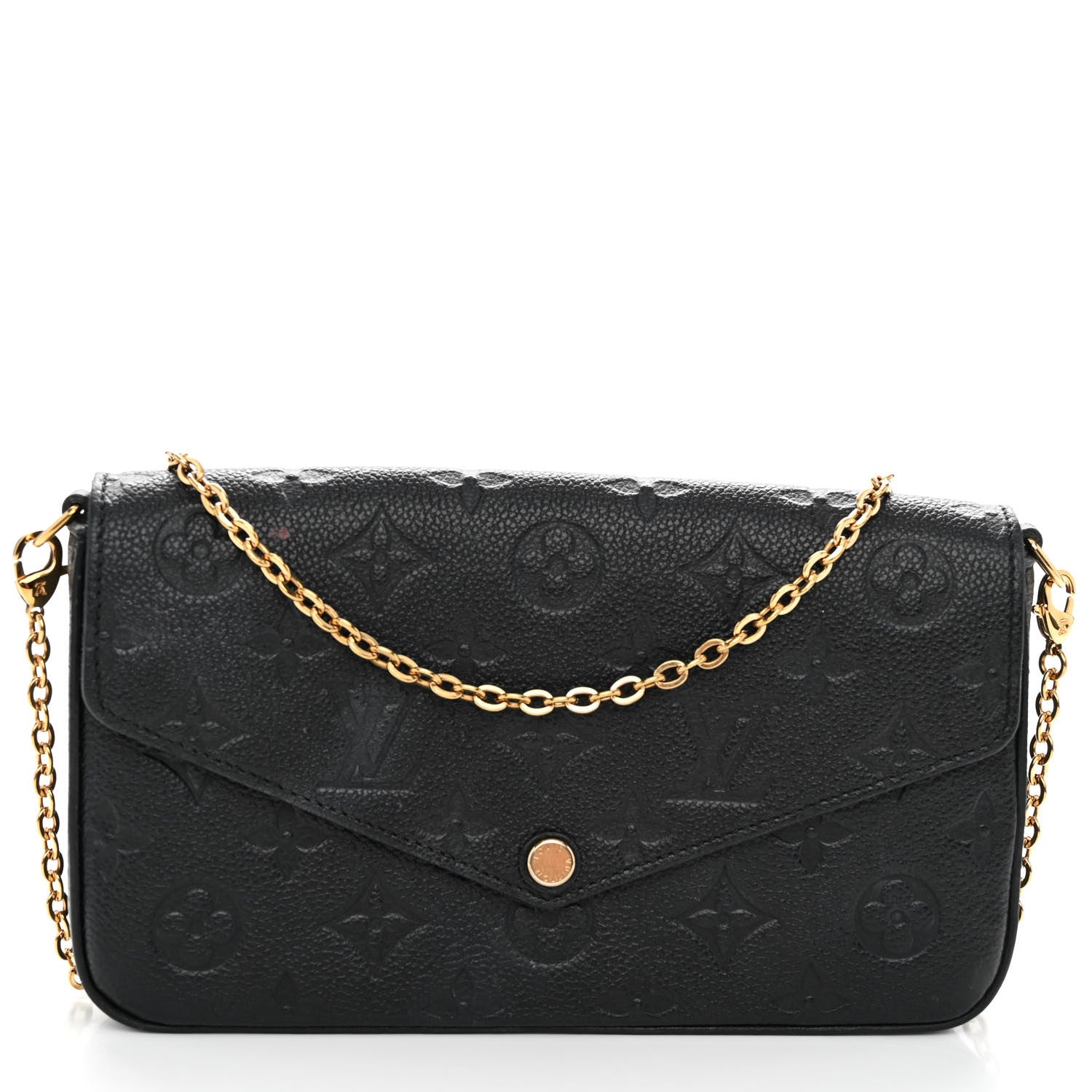 Louis Vuitton Empreinte Pochette Felicie Chain Wallet Black 3 of 9