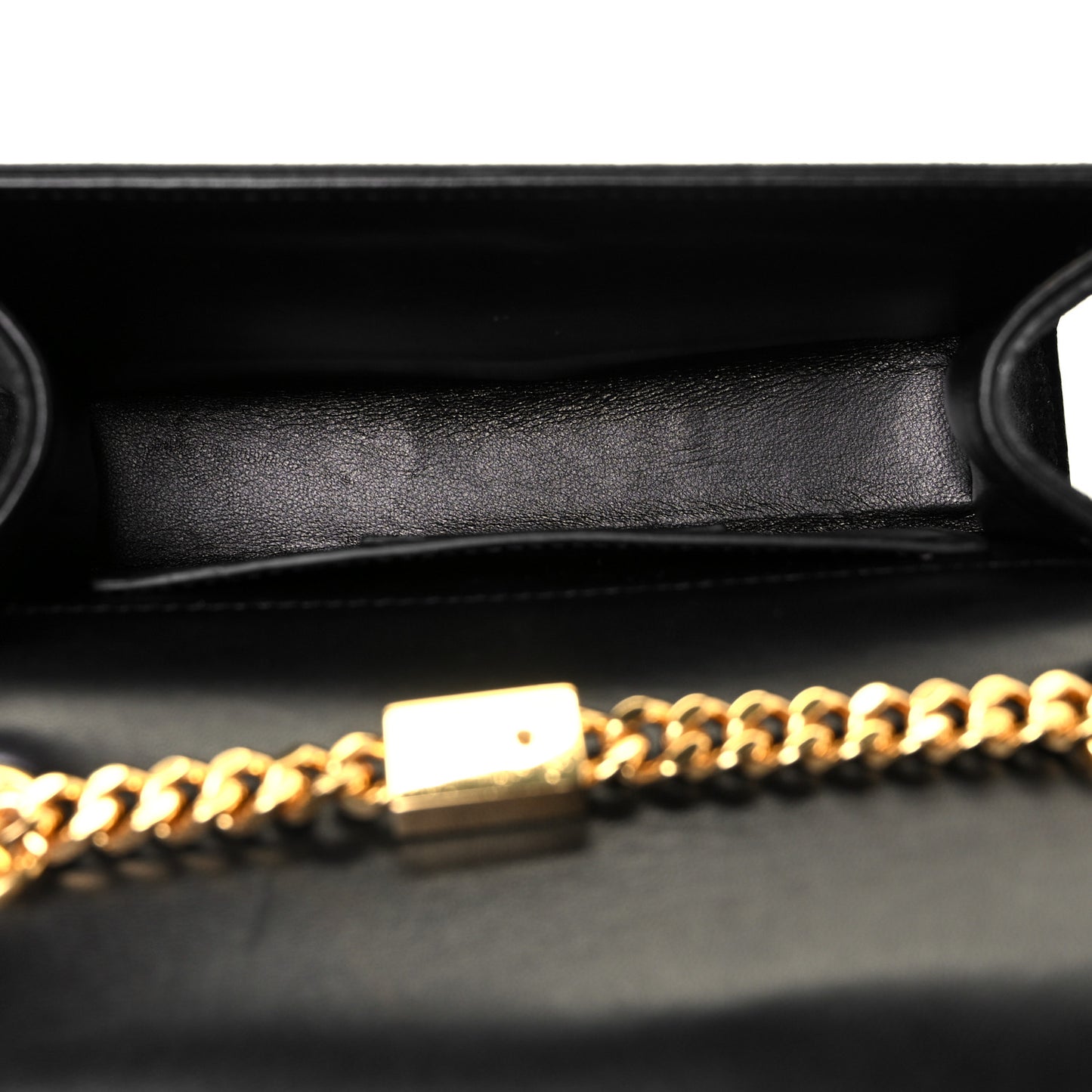 Suede Small Classic Monogram Kate Tassel Satchel Black