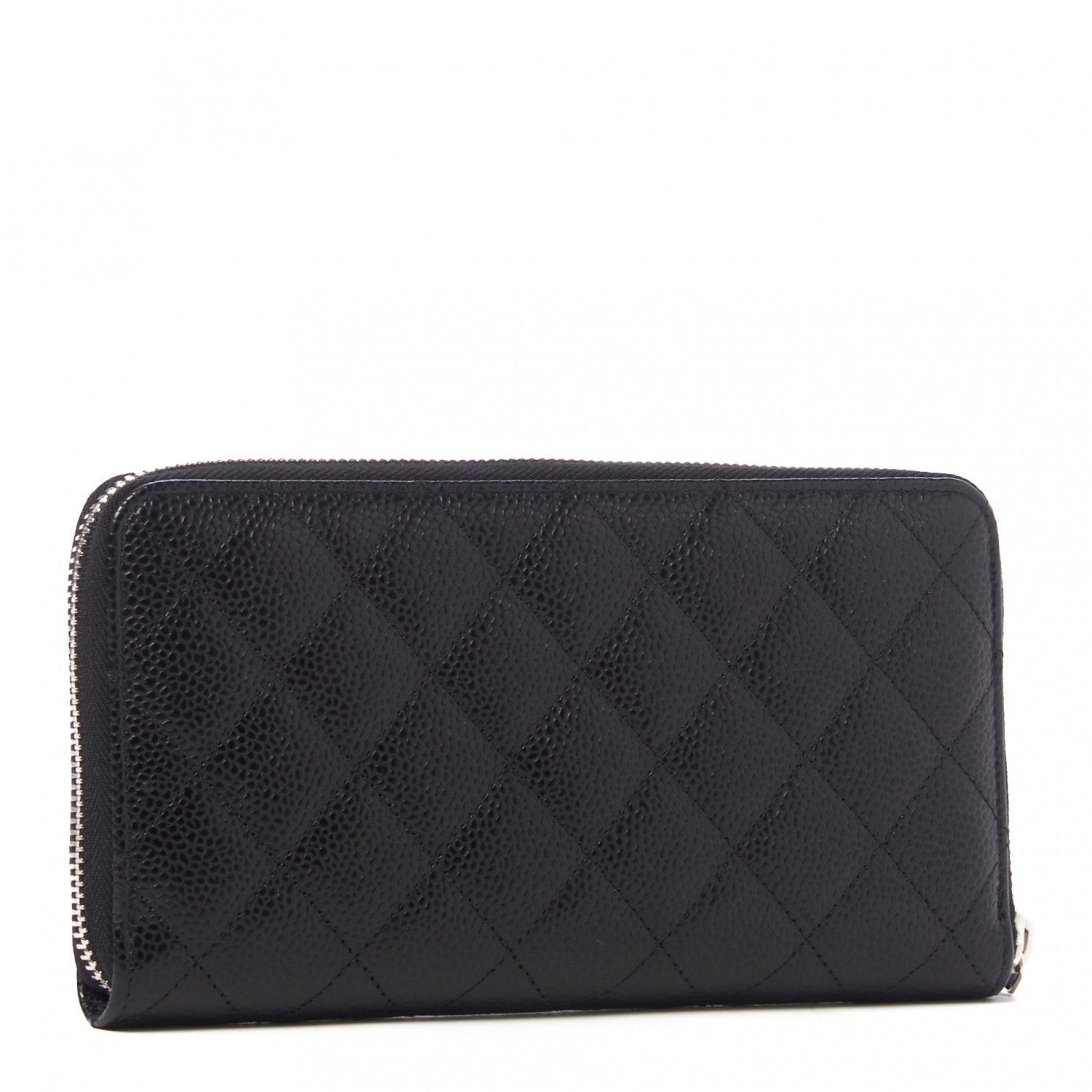 Chanel Caviar Quilted Large Gusset Zip Around Wallet Black 2 of 11