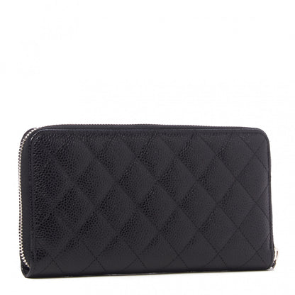 Chanel Caviar Quilted Large Gusset Zip Around Wallet Black 2 of 11