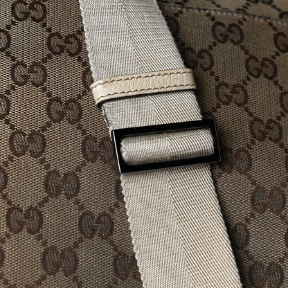 Gucci Monogram Small Flap Messenger Bag Beige Off White 21 of 22