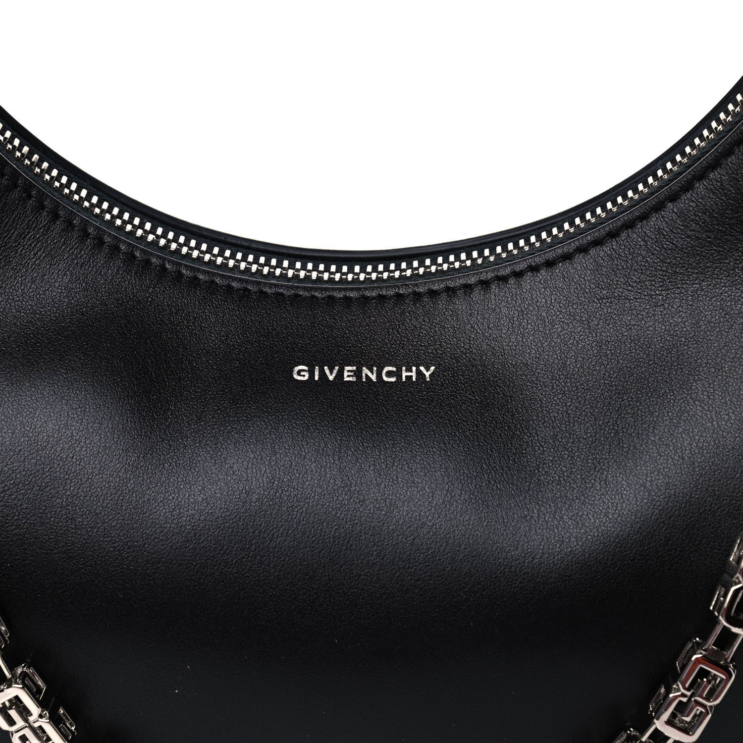 Givenchy Smooth Calfskin Small Moon Cut Out Shoulder Bag Black 8 of 11