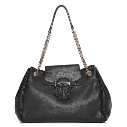 Gucci Calfskin Medium Emily Shoulder Bag Black 1 of 7