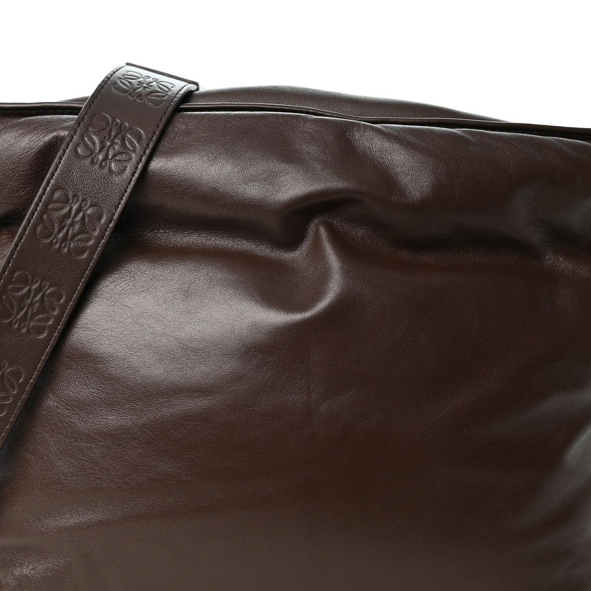 Loewe Calfskin Flamenco Puffer Knot Bag Dark Brown 7 of 9