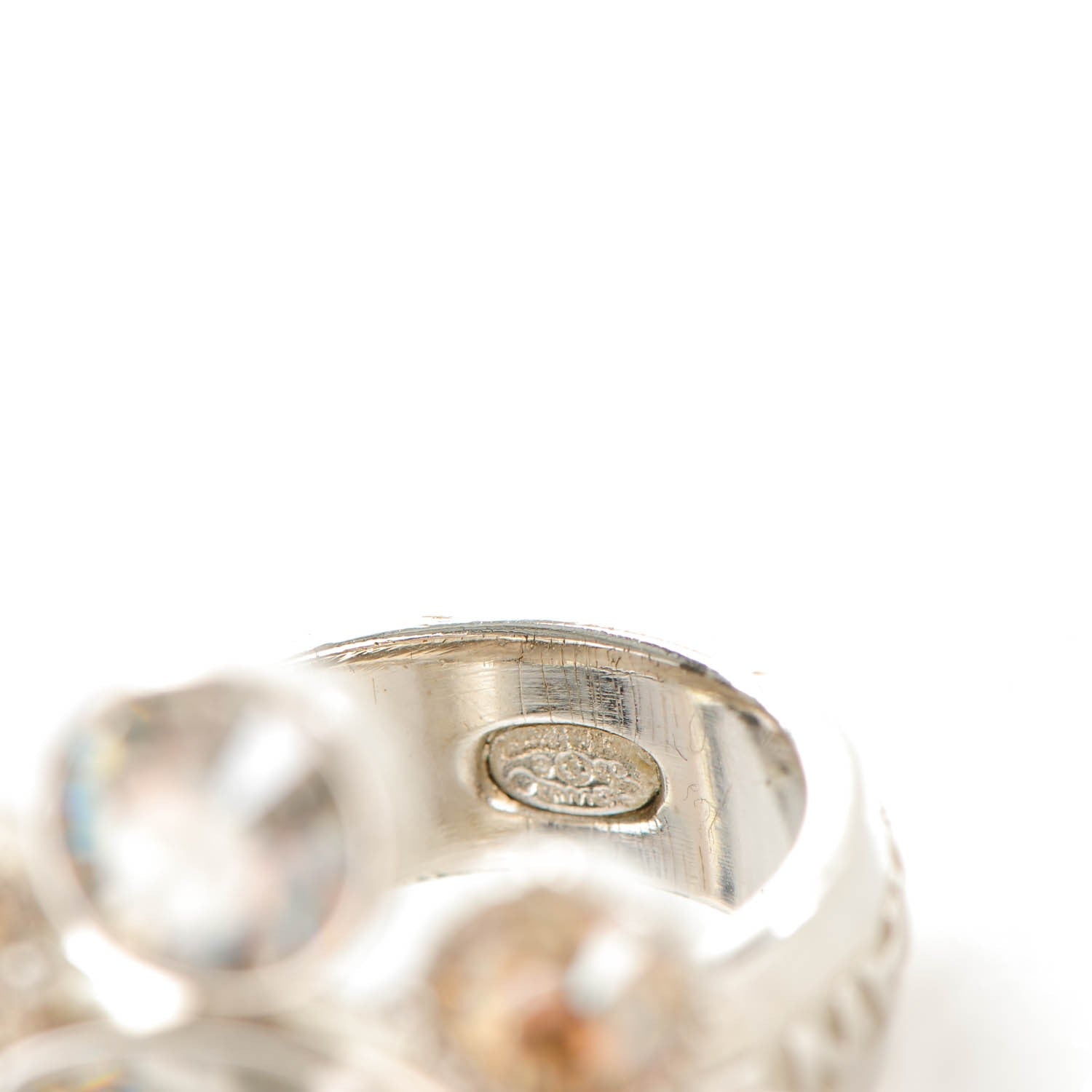 Chanel Crystal Ring 6.5 Silver 4 of 6