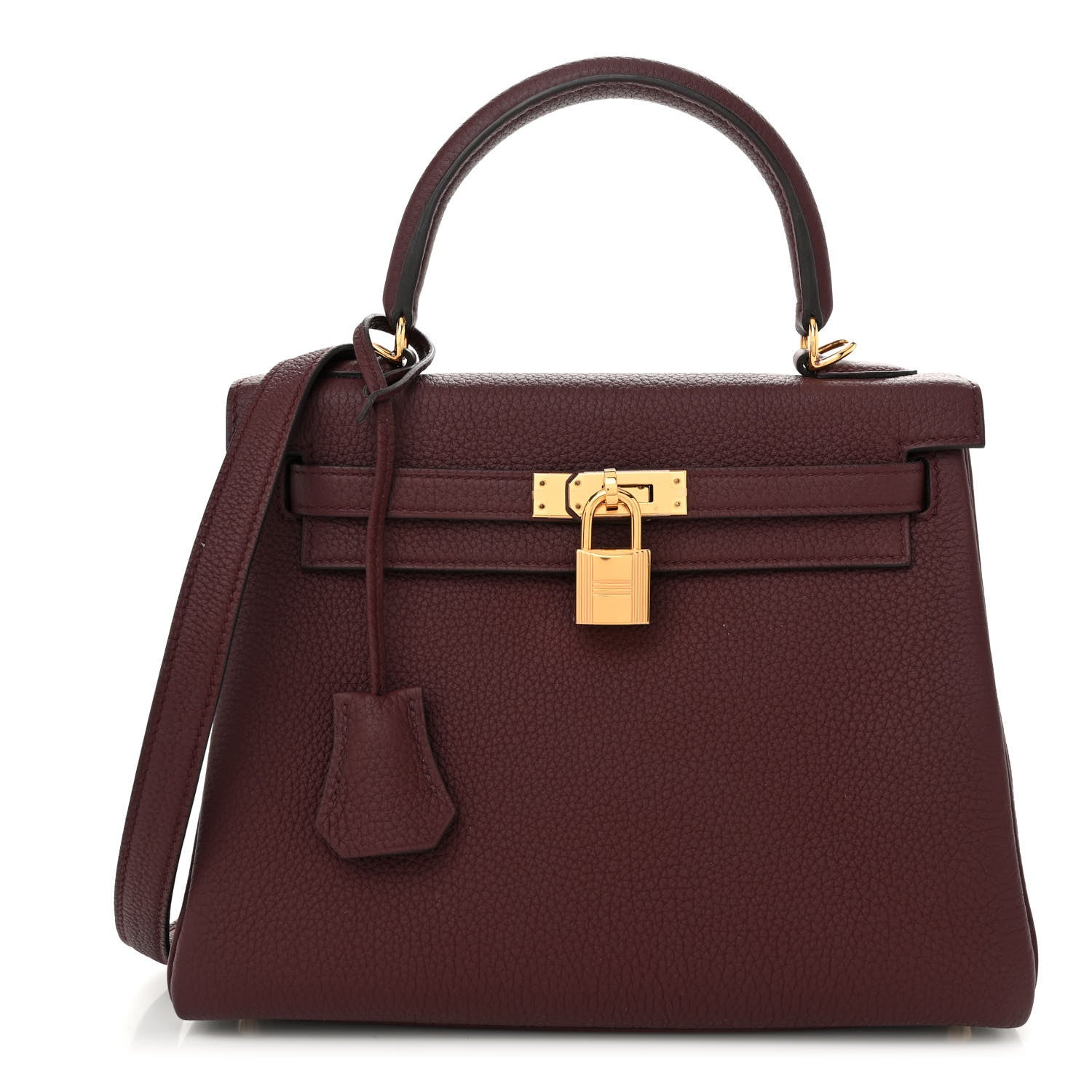 Hermes Togo Kelly Retourne 25 Bordeaux 1 of 10