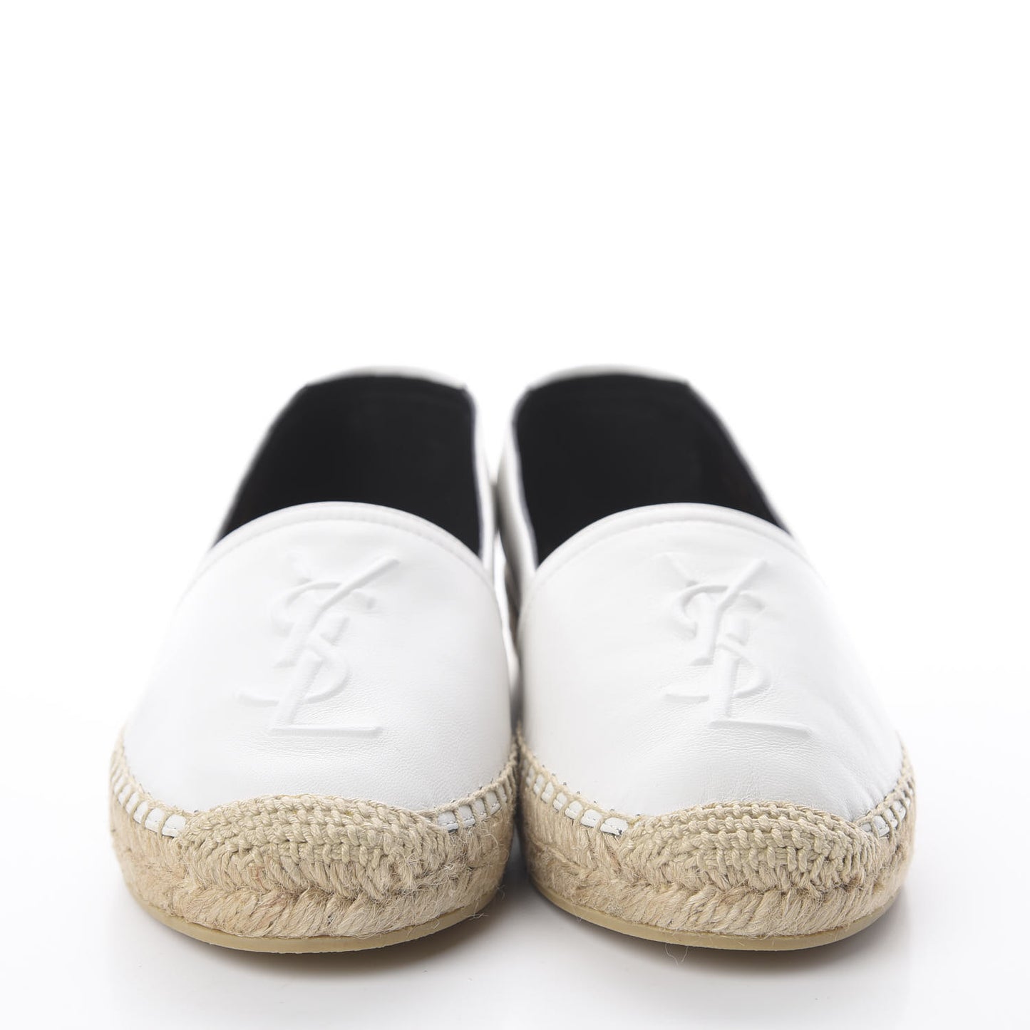 Lambskin Monogram Espadrilles 34 White