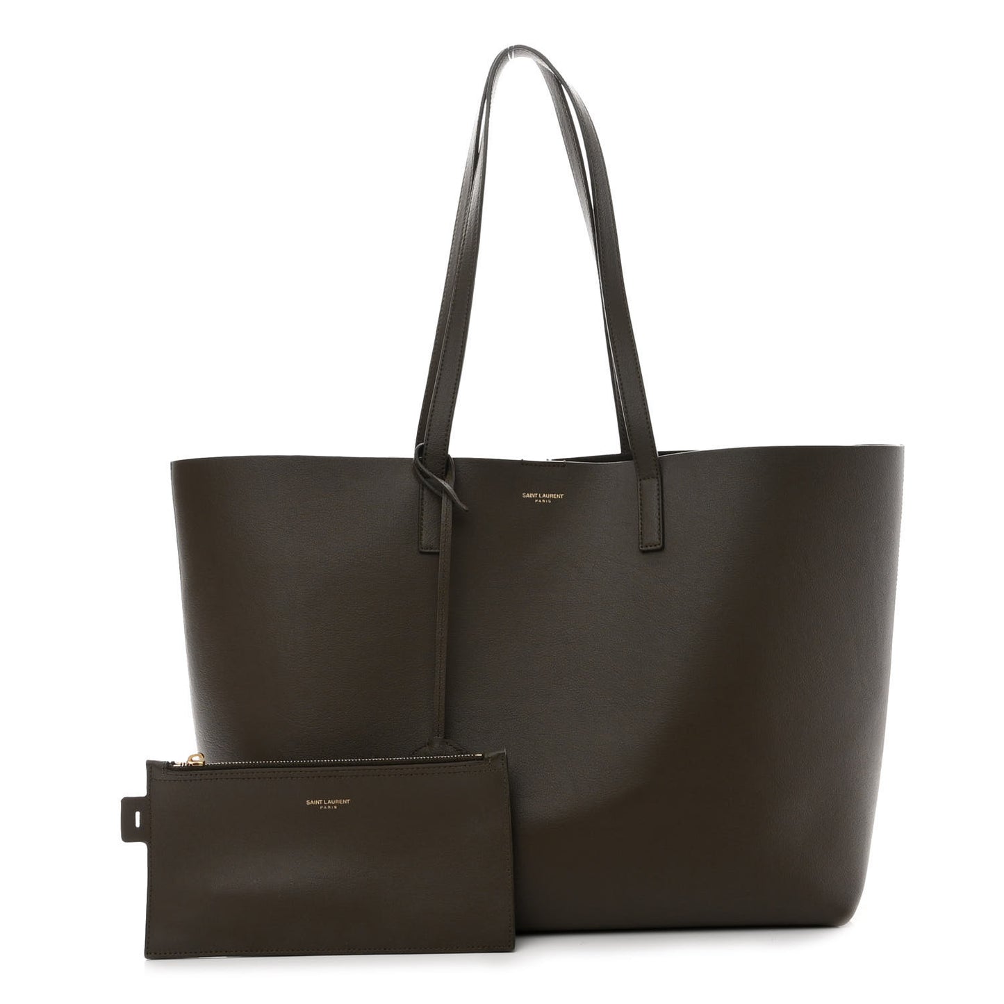 Calfskin Large Shopping Tote Dark Green
