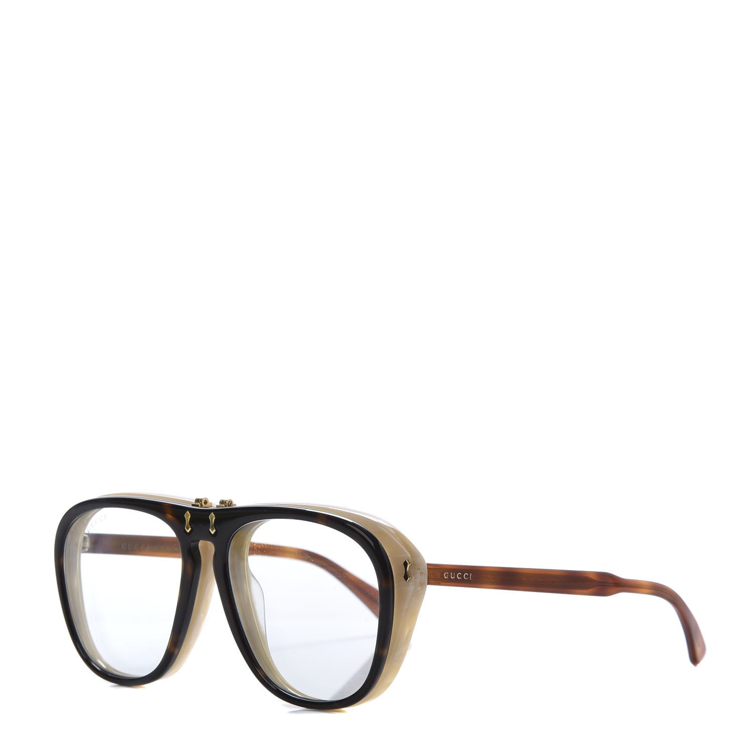 Gucci Acetate Flip Up Sunglasses GG0087S Tortoise 1 of 9