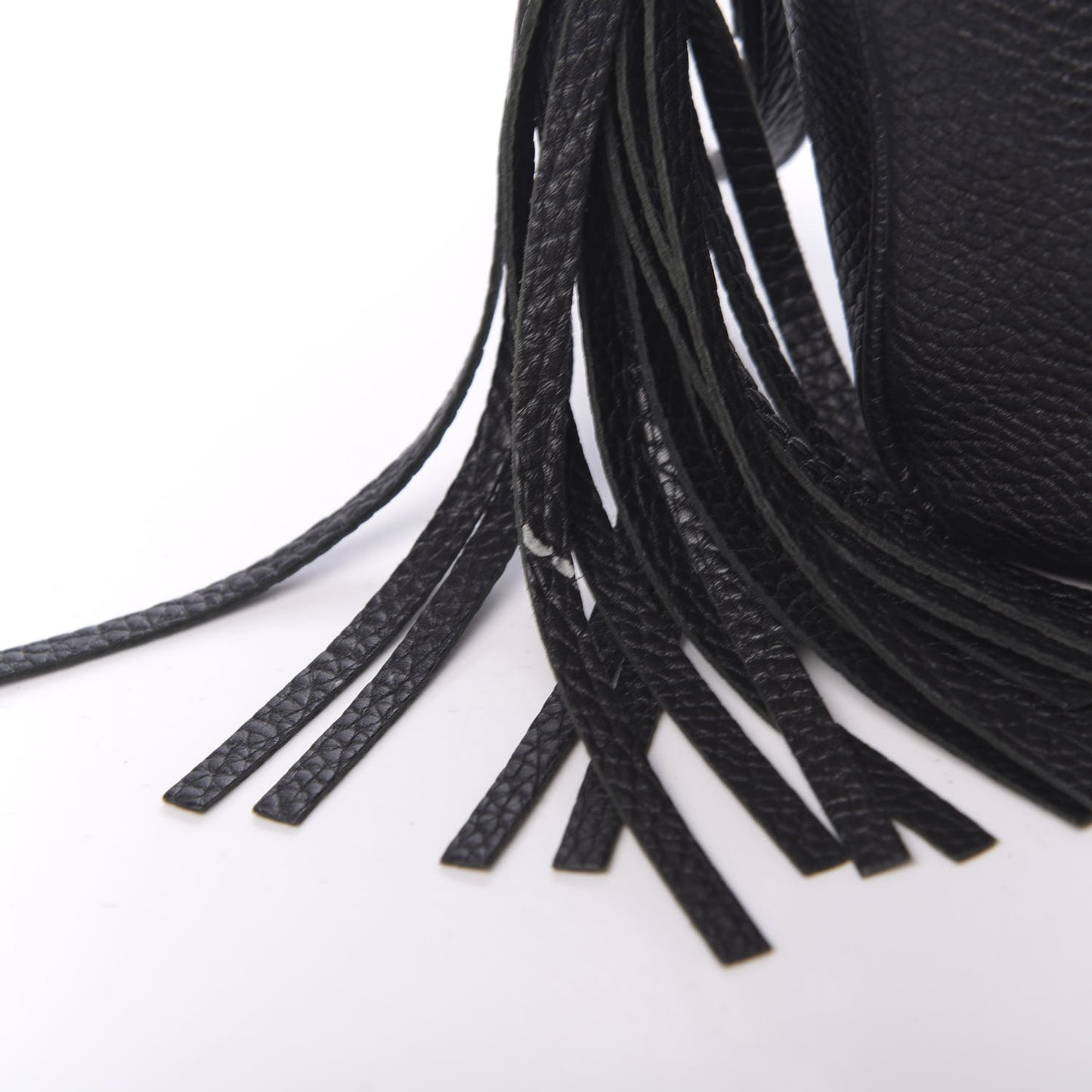 Pebbled Calfskin Small Soho Disco Bag Black
