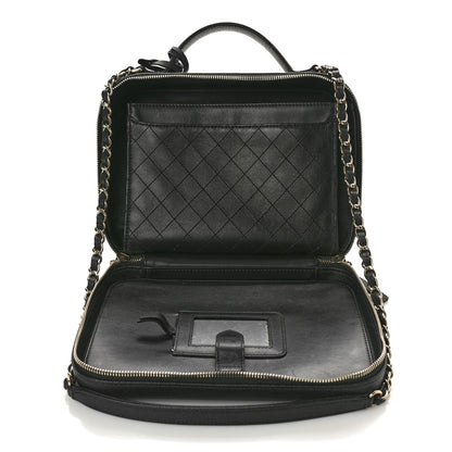 Chanel Caviar Quilted Large CC Filigree Vanity Case Black 6 of 13