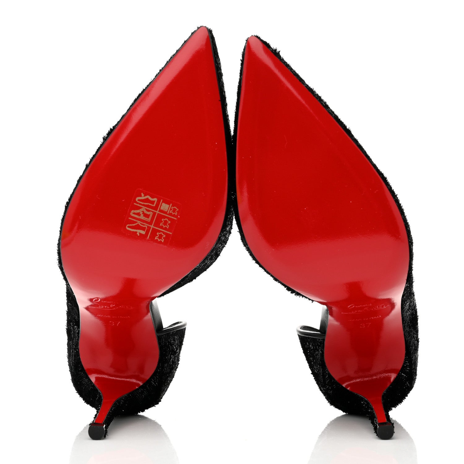 Christian Louboutin Velvet Papillon Iriza 100 Pumps 37 Black 5 of 7