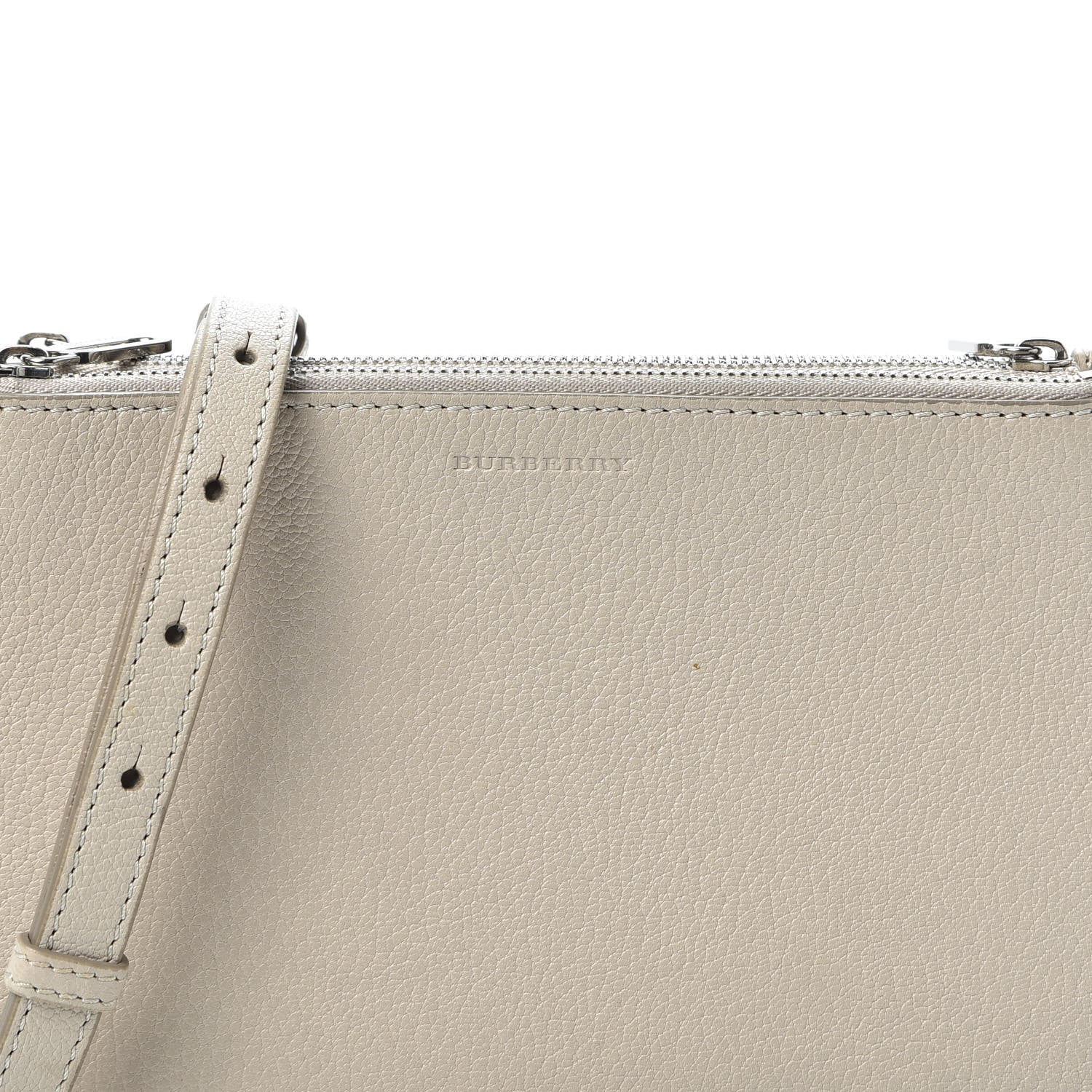 Burberry Grainy Goatskin Penhurst D-Ring Triple Zip Crossbody Bag Beige 9 of 9