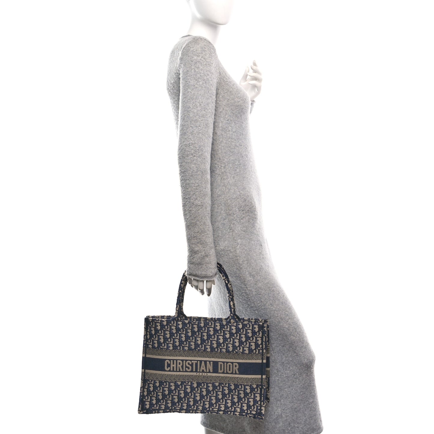 Oblique Medium Book Tote Blue Multicolor