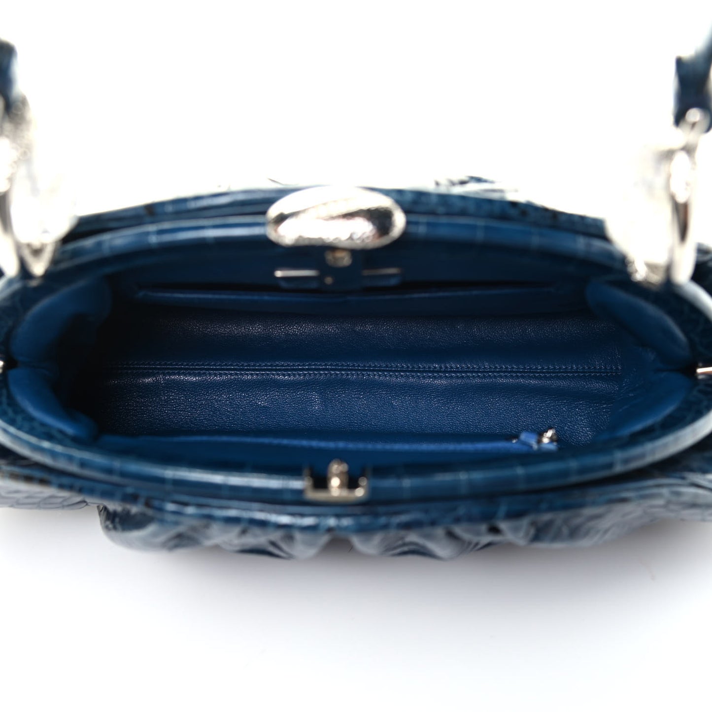 Crocodile Crystal Shoulder Bag Blue