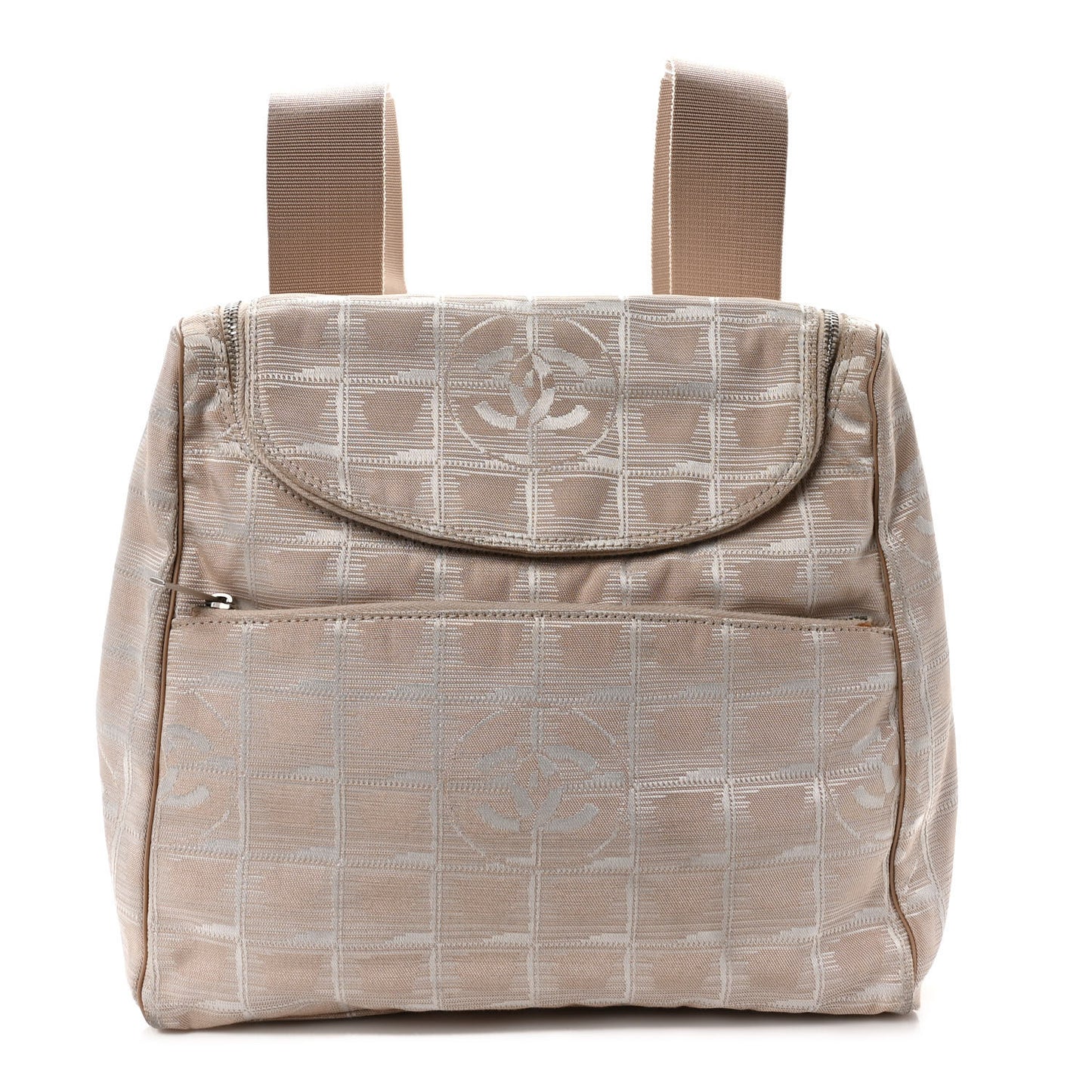 Nylon Travel Backpack Beige