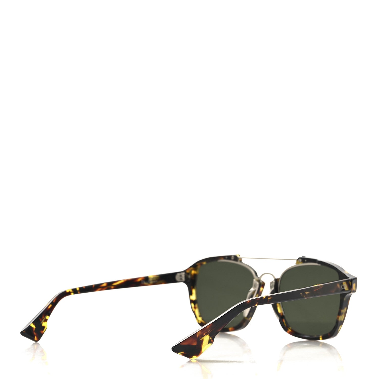 Christian Dior Abstract Square Mirrored Sunglasses Spotted Havana Purple 4 of 8