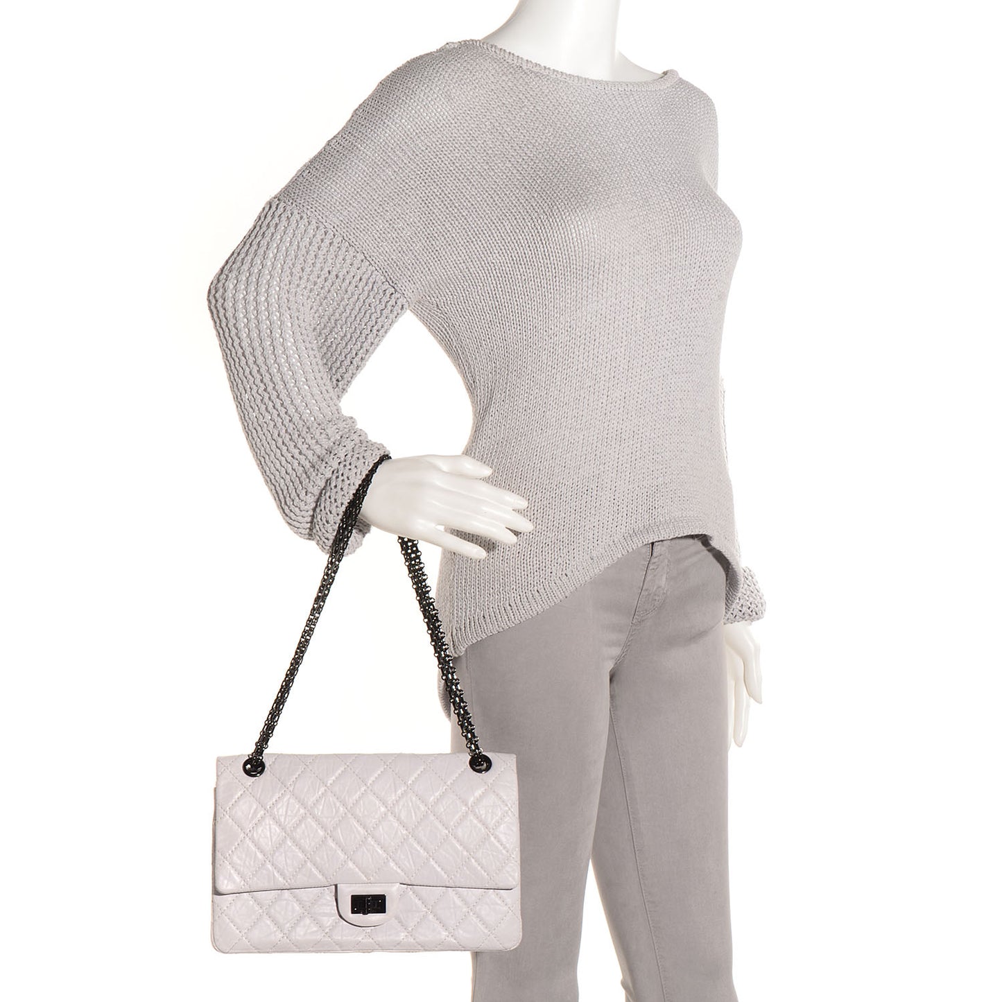 Aged Calfskin 2.55 Reissue 226 Flap White