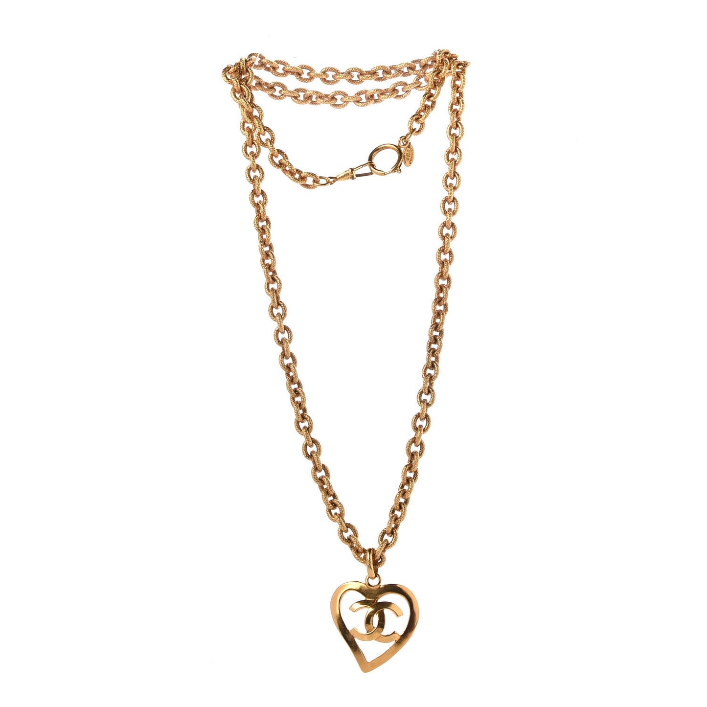 CC Heart Chain Pendant Necklace