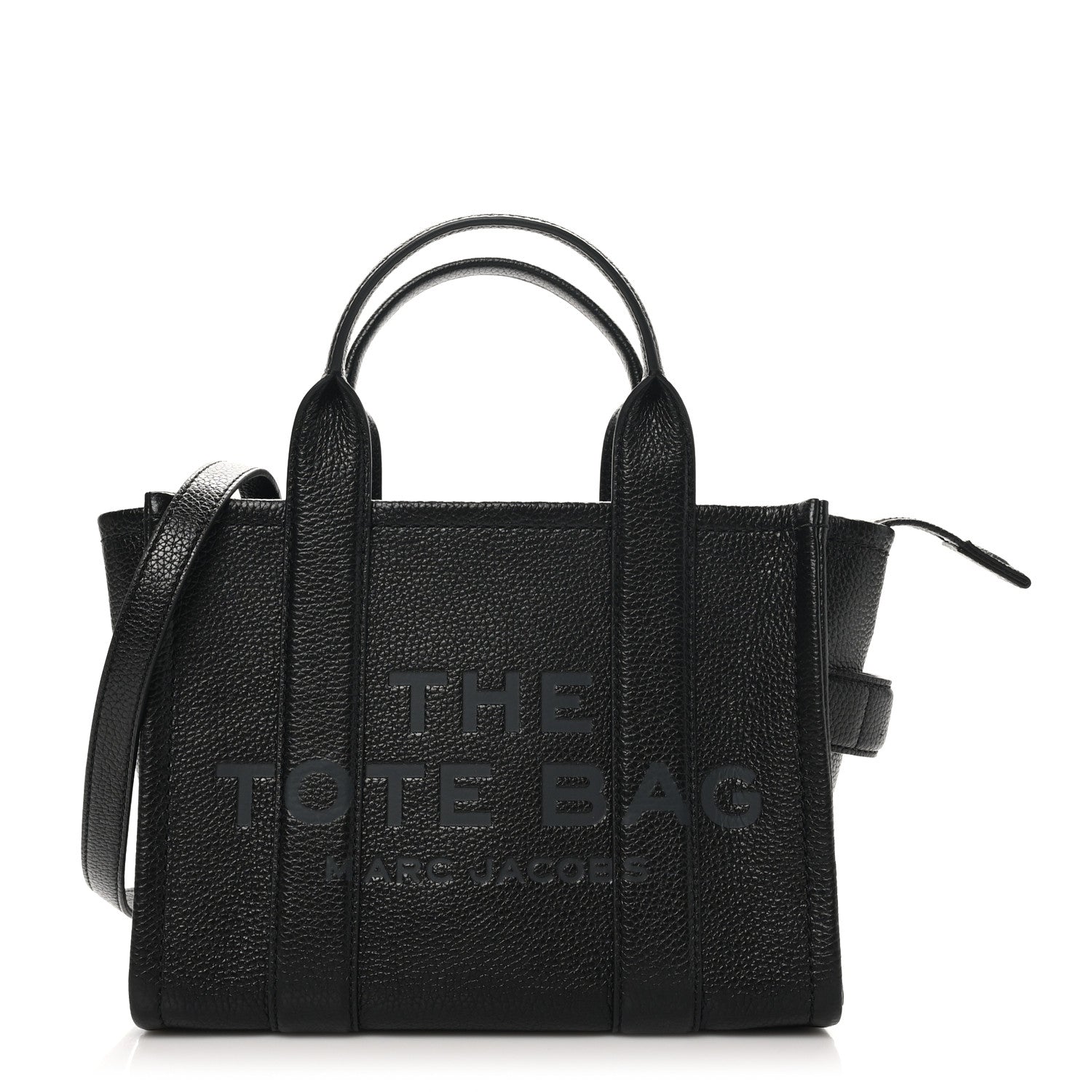 Marc Jacobs Grained Calfskin Small The Tote Bag Black 1 of 9