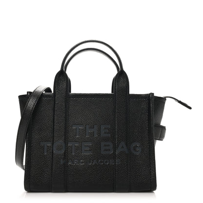 Marc Jacobs Grained Calfskin Small The Tote Bag Black 1 of 9