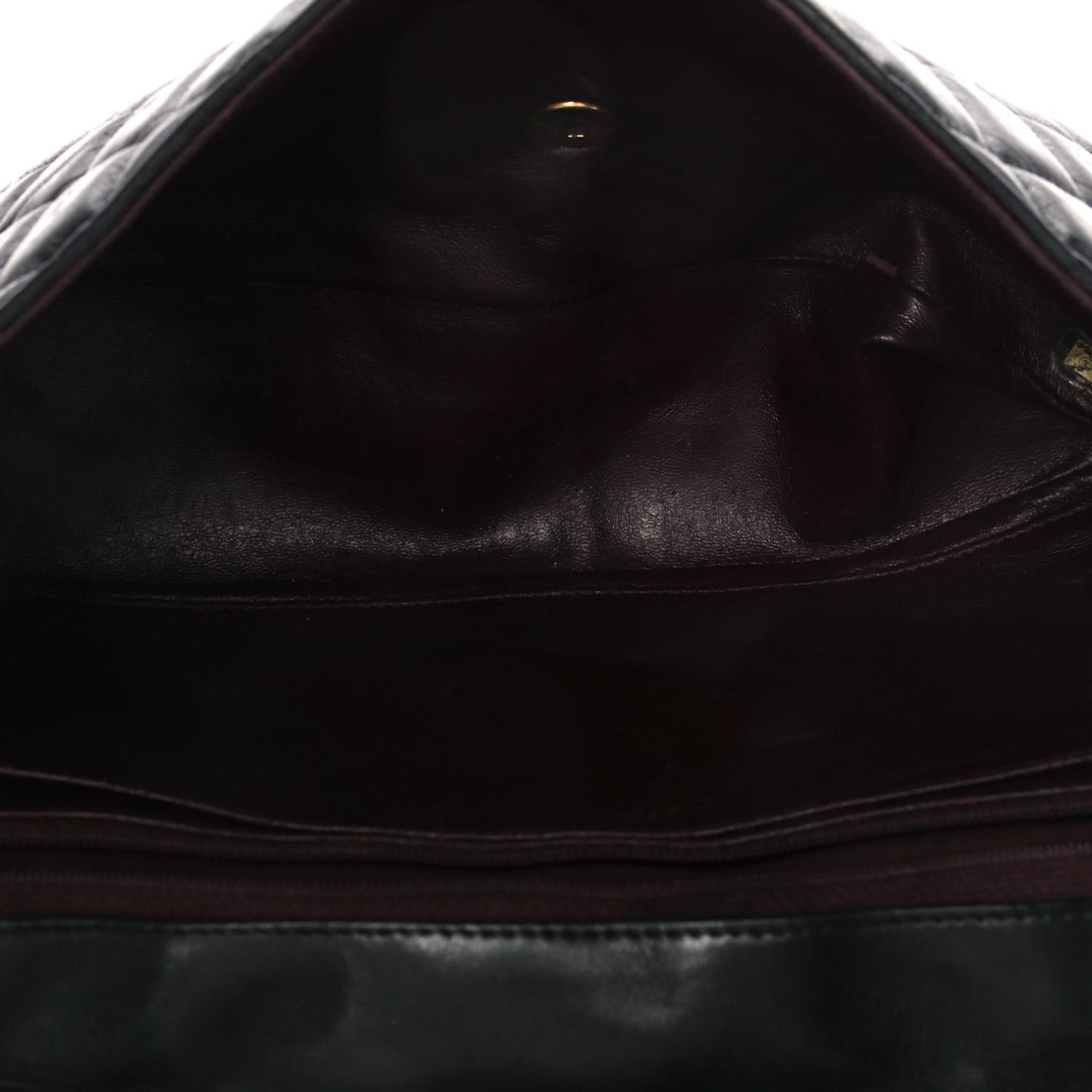 Lambskin Quilted Jumbo Single Flap Black