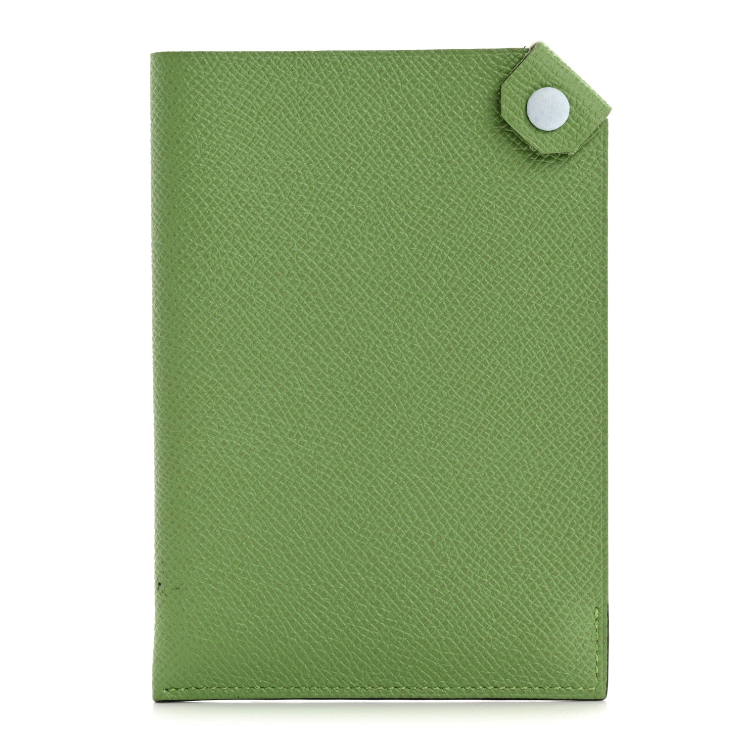 Hermes Epsom Tarmac Dot PM Passport Holder Vert Criquet Bleu Brume 1 of 10
