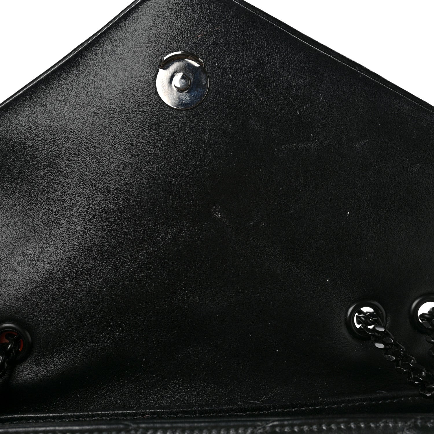 Saint Laurent Calfskin Y Quilted Monogram Monochrome Small Loulou Chain Satchel Black 11 of 14