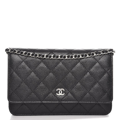 Chanel Caviar Quilted Wallet On Chain WOC Black 1 of 8
