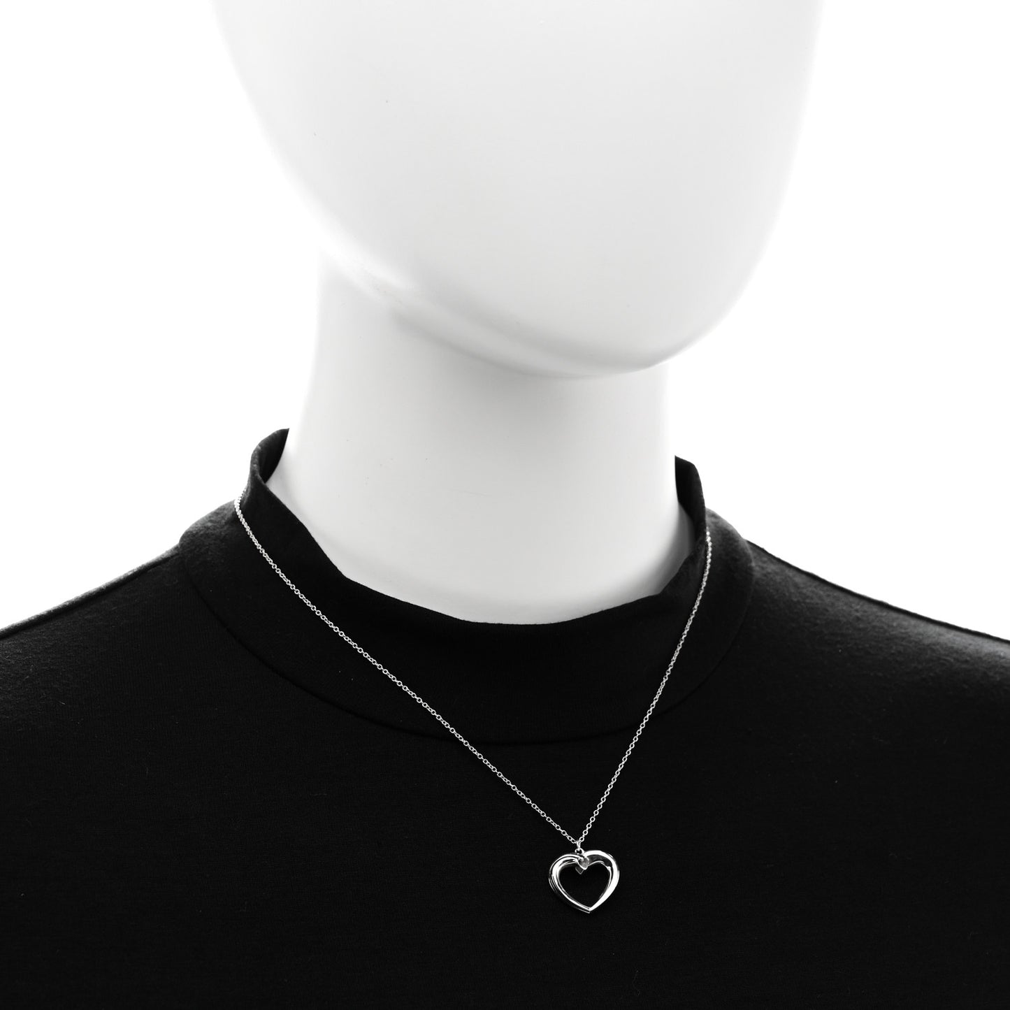 Sterling Silver Twist Heart Pendant Necklace