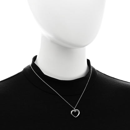 Tiffany Sterling Silver Twist Heart Pendant Necklace 2 of 5
