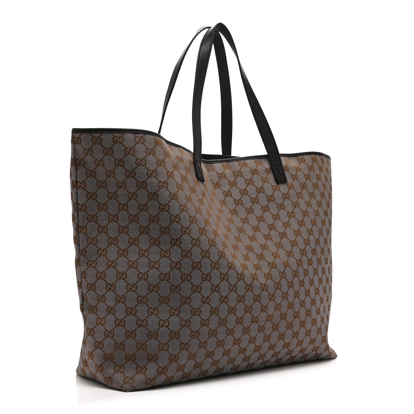 Metallic Monogram XL Shopper Tote Black