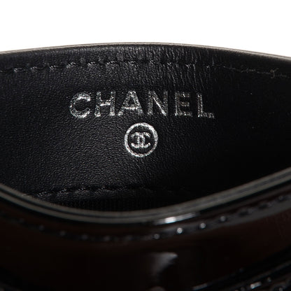 Chanel Patent Chevron Card Holder Black 5 of 8