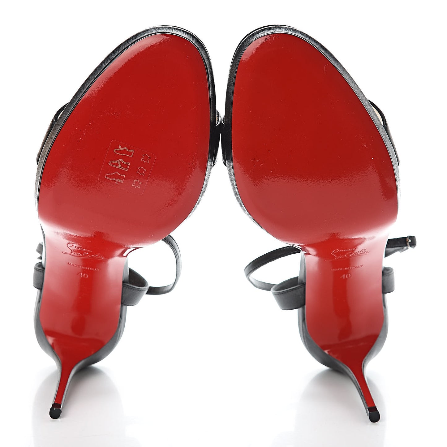 Nappa Loubi Queen 100 Sandals 40 Black