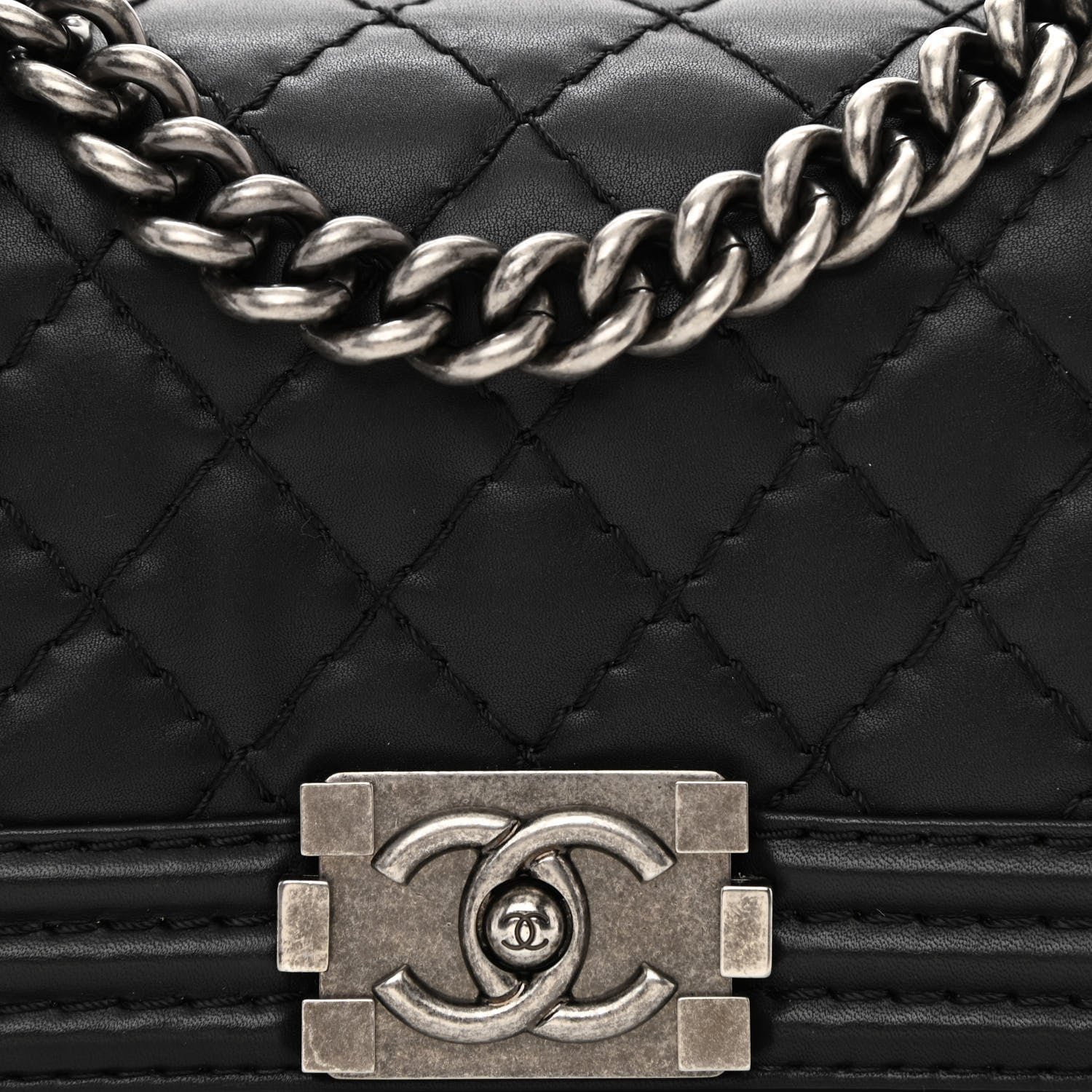 Chanel Calfskin Quilted Small Boy Flap Black 8 of 12
