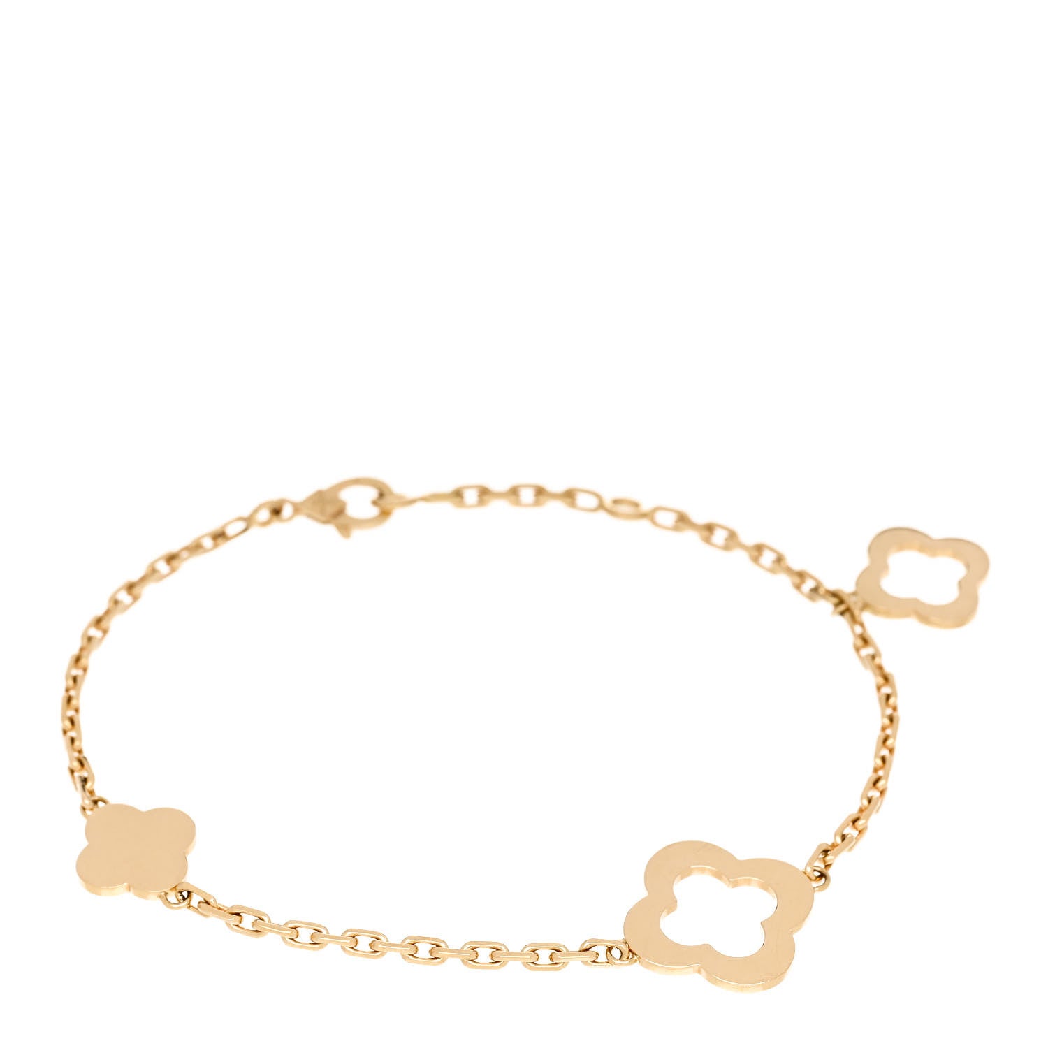 Van Cleef & Arpels 18K Yellow Gold 3 Motifs Byzantine Alhambra Bracelet 1 of 5