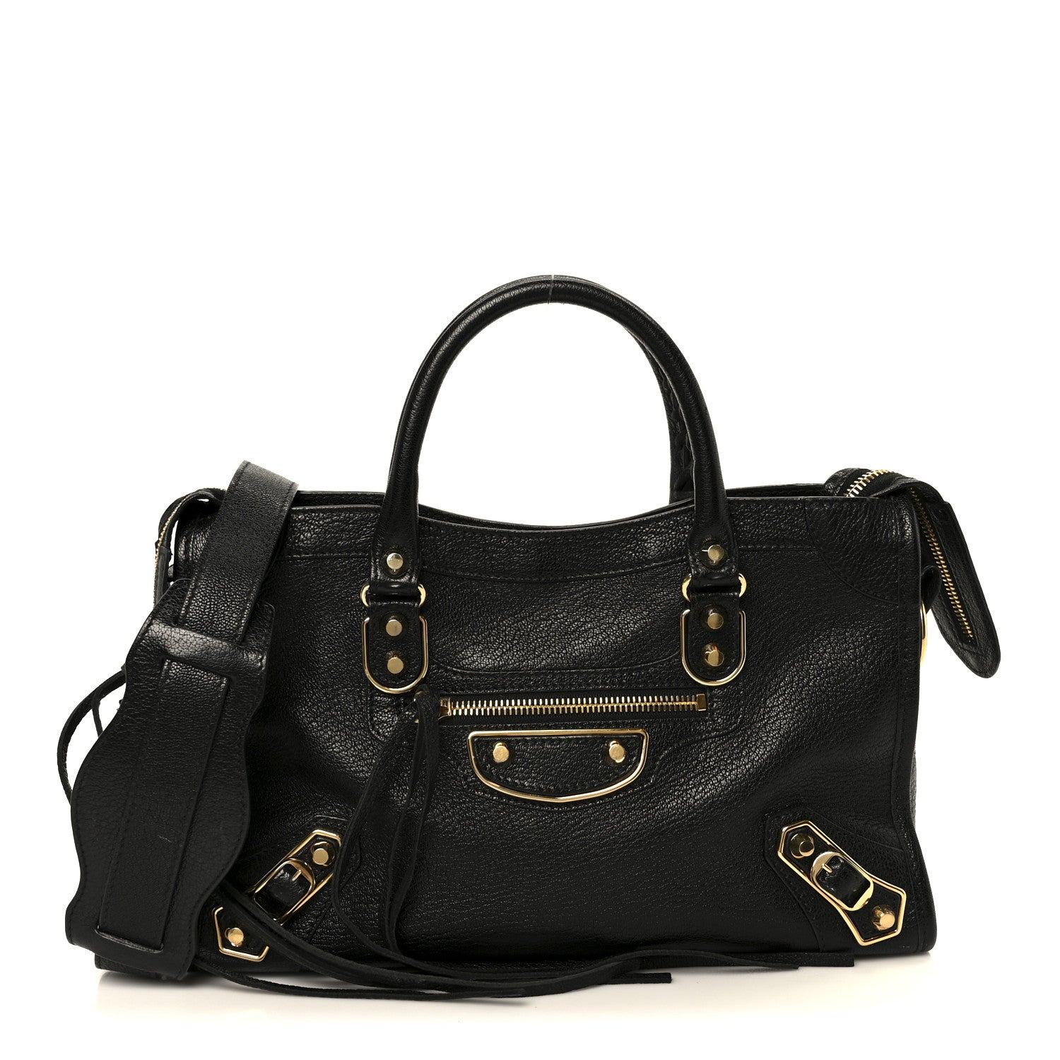 Balenciaga Chevre Gold Metallic Edge Hardware S City Black 1 of 10