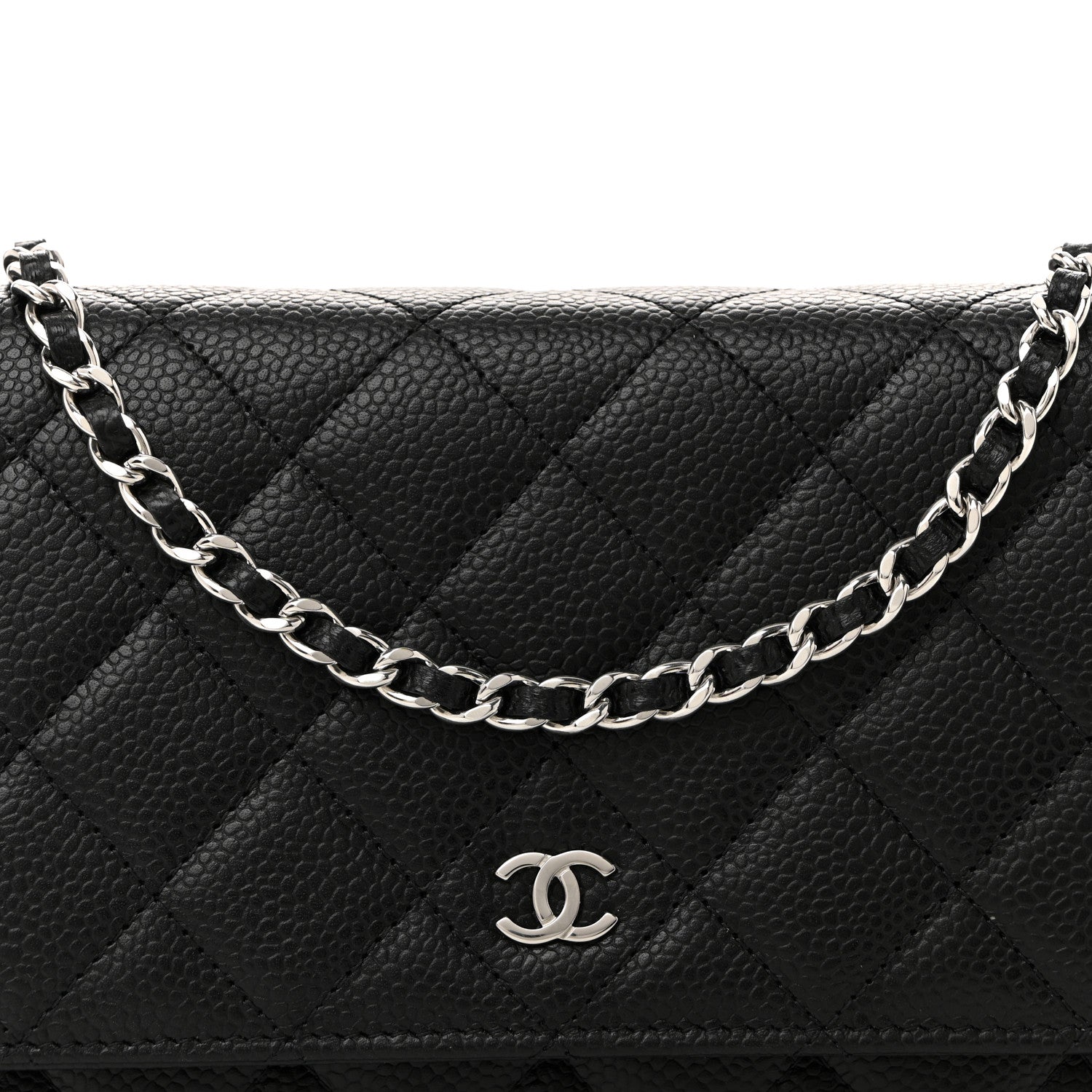 Chanel Caviar Quilted Wallet On Chain WOC Black 9 of 13