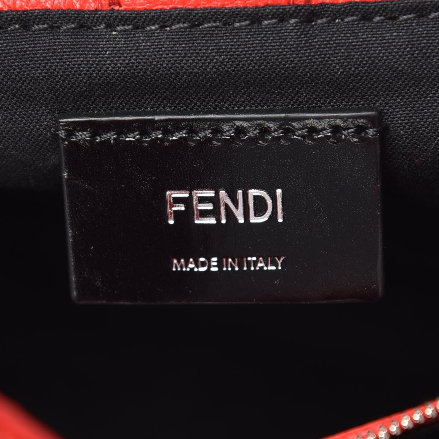 Fendi Vitello Elite Petite 2Jours Tote Papavero Rosso 7 of 9