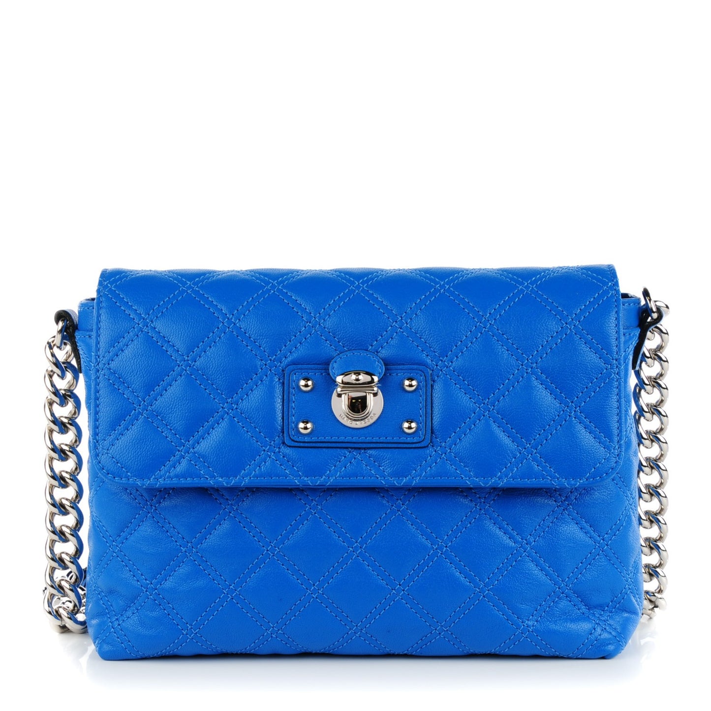 Lacquered Lambskin The Large Single Flap Bleuette