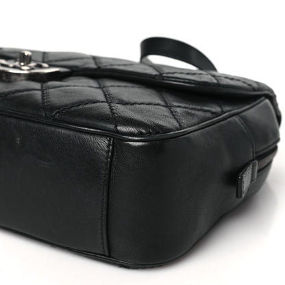 Chanel Calfskin Quilted Jumbo Coco Sporran Flap Black 10 of 11