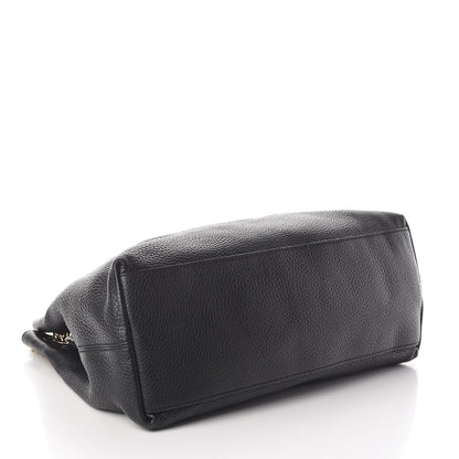 Gucci Pebbled Calfskin Medium Soho Chain Shoulder Bag Black 4 of 9