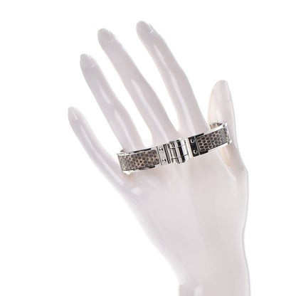 Hermes Lizard Charniere Cuir Narrow Hinged Bracelet M Ombre 2 of 6
