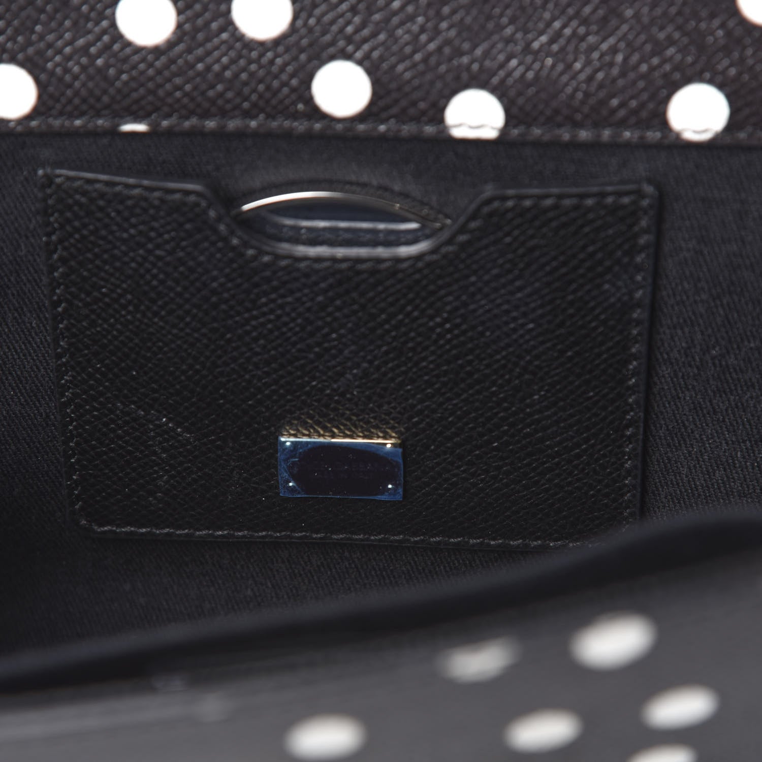 Dolce & Gabbana Dauphine Polka Dot Print Shoulder Bag Black 5 of 7
