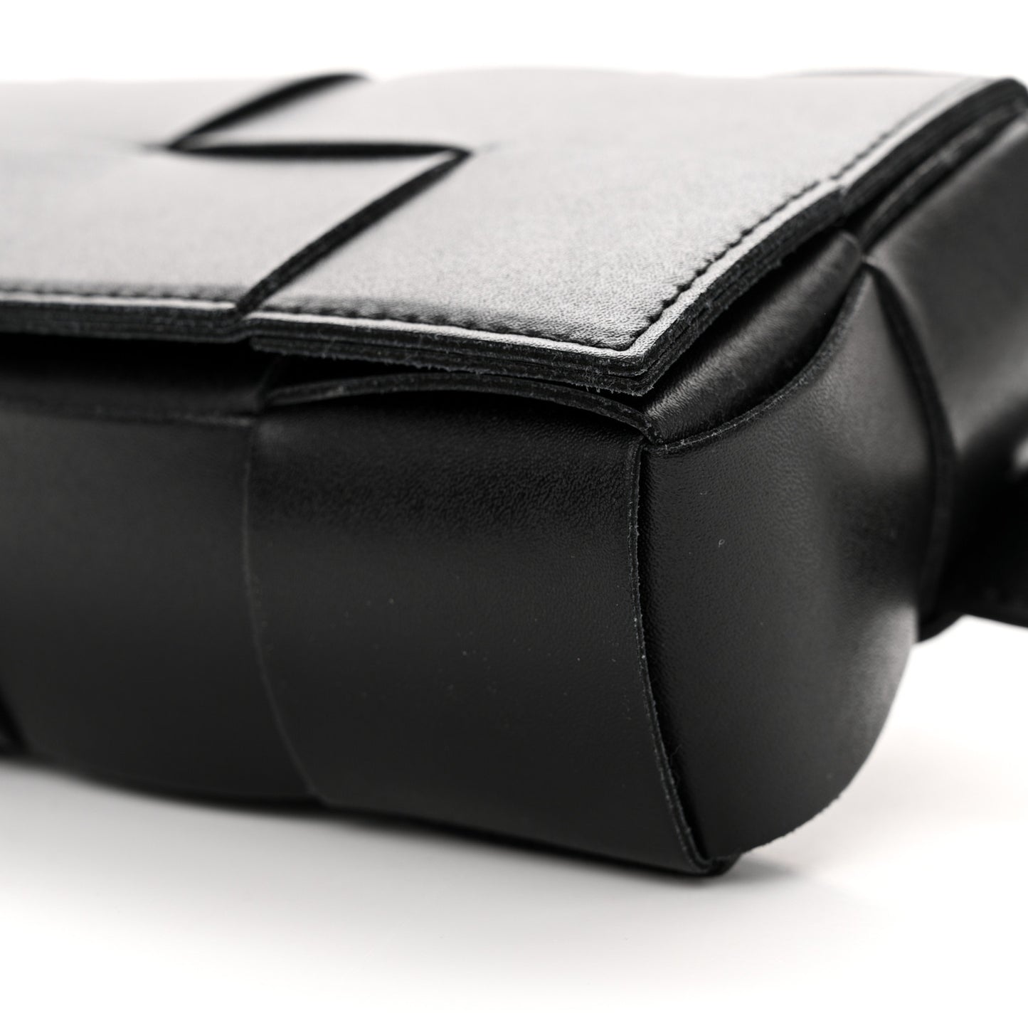 Nappa Maxi Intreccio The Belt Cassette Bag Black