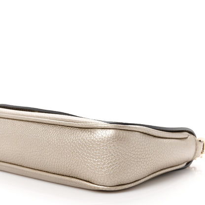 Gucci Metallic Pebbled Calfskin Medium Soho Flap Crossbody Golden Beige 11 of 11